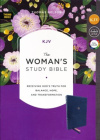 KJV Womans Full Color Study Bible, Comfort Print - Leathersoft Blue Thumb Index (Indexed)